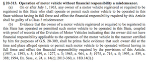 Operation of Motor Vehicle without financial responsability a misdemeanor