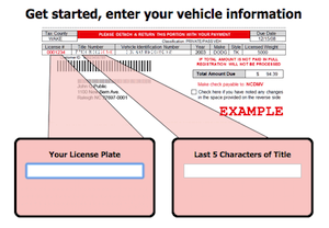 NC Sample Vehicle Registration